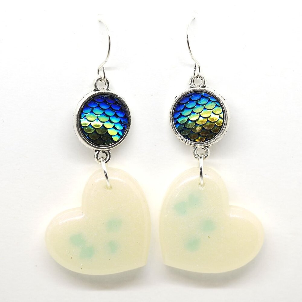 Frosted Heart Earrings